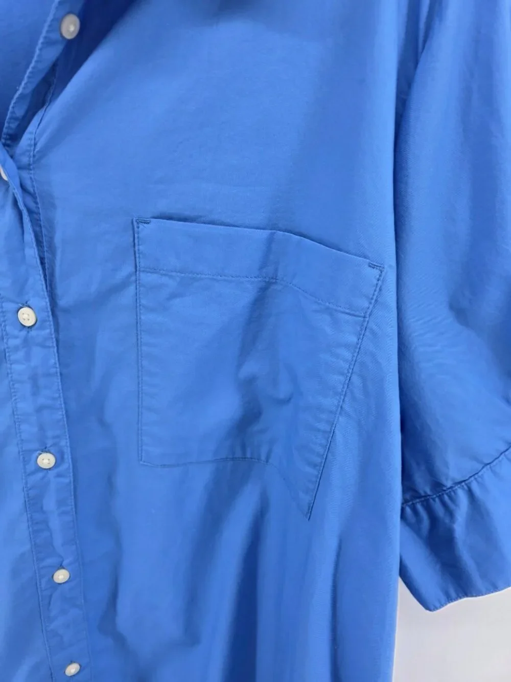 Old Navy Blue Cotton Button-Down Shirt Dress – Size XXL – Short Sleeve